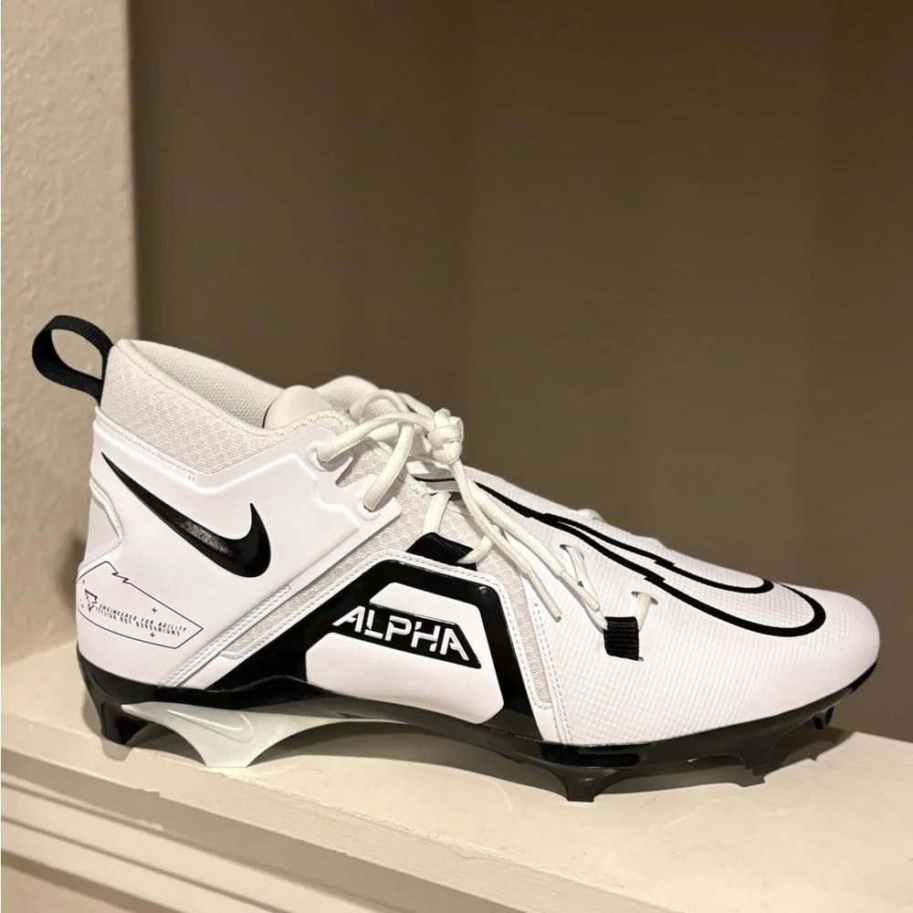NEW Nike Alpha Menace Pro 3 White Black CT6649-100 Men's Size 15 Fast Shipping - Picture 2 of 10